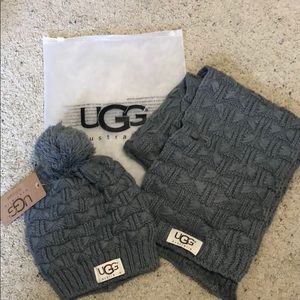 UGG Pom beanie and scarf